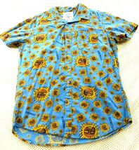 Sublime All Over Graphics Sun Print Short Sleeve Button-Up Shirt 100% Co... - $12.21