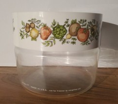 Vintage Pyrex Spice of Life Tall 4&quot; clear Glass Canister Corning Ware - £14.35 GBP