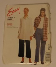 McCalls Sewing Pattern # 2836 Misses Petite Shirt Pull on Pants in Two L... - $4.99