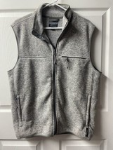 J.Crew Nordic Full Zip Vest Mens Large Grey Polartec Pockets Outdoors Hi... - $25.62