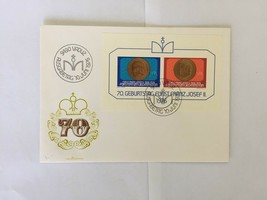 Old Collectible 1976 Liechtenstein Cover Envelope with 2 Postage Stamps ... - $3.00