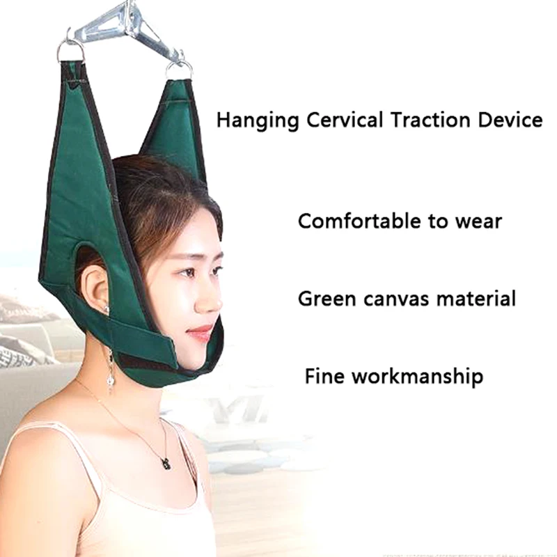 1PCS Hanging Cervical Traction Device Soft Bk Stretching Belt Pain Relief Metal  - £19.28 GBP