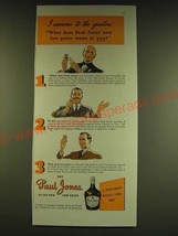 1939 Paul Jones Whiskey Ad - 3 answers to the question - £14.50 GBP