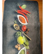 KITCHEN FLOOR MAT KITCHEN RUG SEASONINGS SPICES MAT SPICES RUG HOLIDAY G... - $44.54