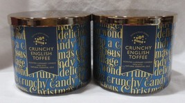 Bath &amp; Body Works 3-wick Scented Luminary Candle Lot Of 2 Crunchy English Toffee - £53.91 GBP