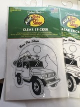 Bass Pro Shops clear black&amp;white jeep Laminated Vinyl Sticker Decals - O... - $3.93