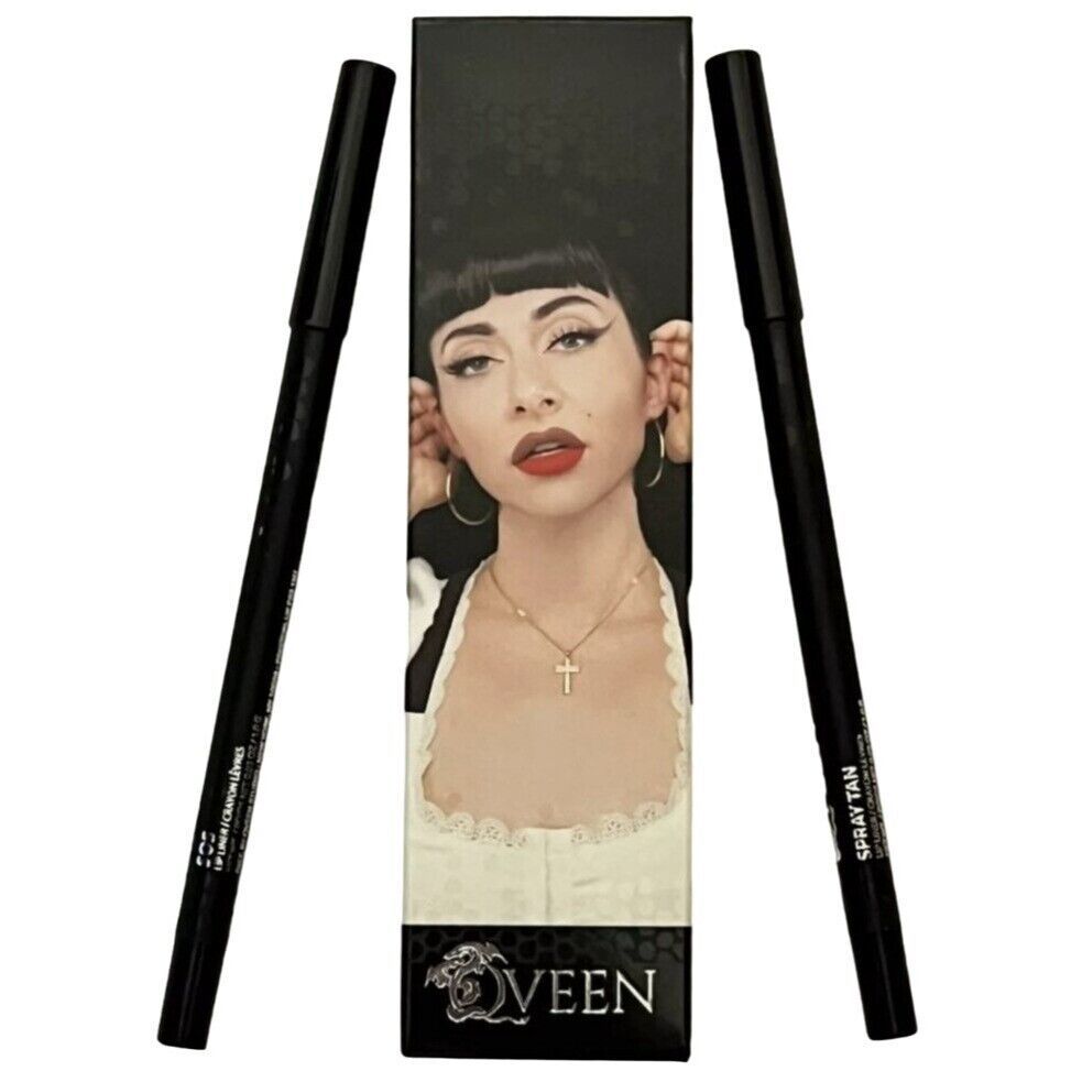 Primary image for Qveen Studio Partners in Crime Lip Liner Duo in Spray Tan Brown and SOS Red