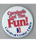 carnival Cruise Lines 2&quot; Pin Button - $20.53 CAD