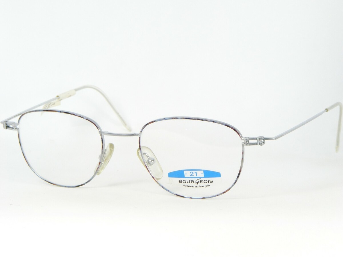 21 BOURGEOIS 2045 SILVER /BLUE /OTHER EYEGLASSES GLASSES FRAME 49-19-145... - $67.38
