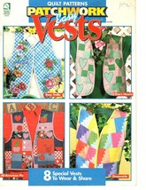 House of White Birches Quilting Easy Patchwork Vests 8 Sewing Patterns - $8.38