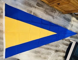 Vintage 1st Substitute Maritime Signal Flag -  88 1/2” L X 47”W - $926.16 MXN