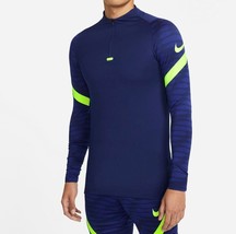 Nike Dri-Fit Strike Soccer Drill Top Long Sleeve Shirt Blue Volt CW5858 Large - £46.01 GBP