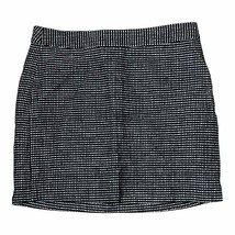 Gap Women Size 0 Black White Check Pencil Mini Skirt Wool Flax Career Ba... - £13.76 GBP