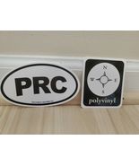 Set of 2 Polyvinyl Records Stickers: PRC, Standard Logo - $5.69