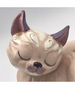 Vintage MCM Kay Finch Pink Cat Kitty Figurine 5.5&quot; Tall 7&quot; x 5&quot; - £38.52 GBP
