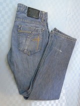 Decent Original Men&#39;s Size 32 Straight Leg Button Fly Denim Blue Jeans S... - $152.80 MXN