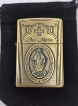Sharp Brass Kantai Virgin Marry Lighter W/Raised Detail - $12.30
