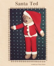 Vintage Sewing Pattern Santa Ted 12&quot; Bear The Karper Kollection Uncut 1988 - $6.79