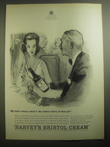1959 Harvey's Bristol Cream Sherry Ad - My father always called it the noblest  - $18.49