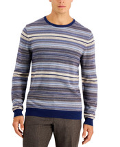 Tasso Elba Men&#39;s Intarsia Crewneck Sweater Cotton/Viscose/Silk/Cashmere Blue-2XL - £19.95 GBP
