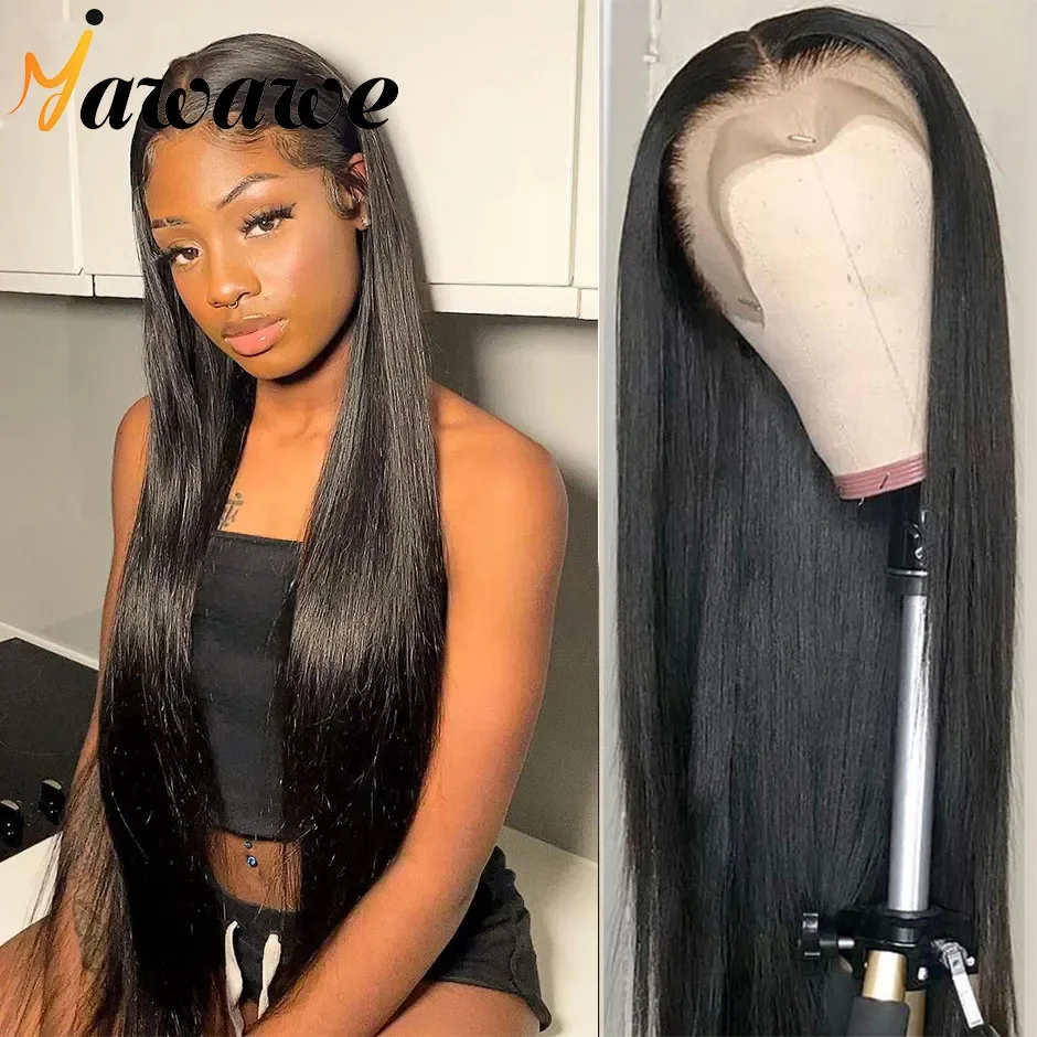 13X6 HD Transparent Lace Frontal Wig Brazilian Straight Lace Front Wigs F - $96.77+