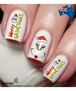 The Grinch Merry Christmas Xmas Nail Art Decal Sticker Water Transfer Sl... - £3.61 GBP