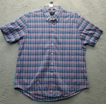 Ralph Lauren Shirt Mens Large Multi Plaid Cotton Stretch Classic Fit But... - £15.71 GBP