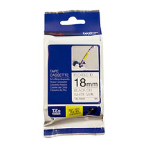Brother Flexible Black on White Tape - 18mm - $43.44