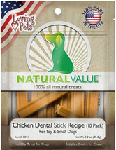Loving Pets Natural Value Chicken Dental Sticks 9 oz (3 x 3 oz) Loving Pets Natu - £12.03 GBP