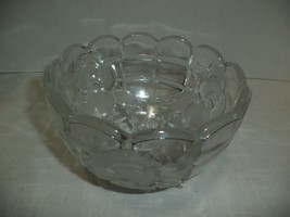 GERMANY VINTAGE CLEAR LEAD CRYSTAL ROSE 3 LEGGED BOWL - $24.99