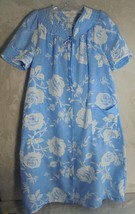 Vintage Leisure Life Womens Small S Robe Housecoat House Dress Gown Lounge Blue - £10.00 GBP