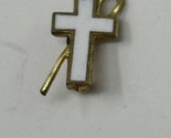 Order White Shrine Of Jerusalem White Cross with Staff Lapel Pin Religious - £6.95 GBP