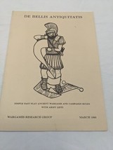 De Bellis Antiquitatis March 1990 Wargame Reserch Group Rulebook - $9.62