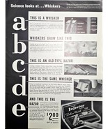 Schick Injector Razor Deluxe Model Man Shaving 1937 Vintage Print Ad - £7.32 GBP