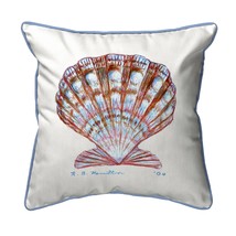 Betsy Drake Scallop Shell Extra Large 22 X 22 Indoor Outdoor White Pillow - £54.50 GBP