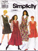 1991 Misses' Jumper & CULOTTE-JUMPER Simplicity Pattern 7434-s Sizes 10-14 - $12.00