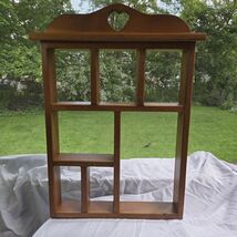 Country Wood Wall Shelf Heart Cutout Curio Display Shelf Farmhouse Decor... - $44.20