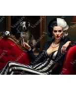 8.5 x11 in VINYL HDR POSTER PRINT BEAUTIFUL Cruella de Vil SMOKING DALMA... - $485.57 MXN