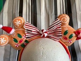Walt Disney World Parks Gingerbread Holiday Ears Headband Adult New Chri... - £25.57 GBP