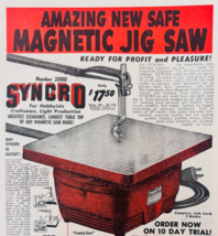 1948 Syncro Corporation Advertisement Magnetic Jig Saw Vintage Tools F15V1 - $24.99