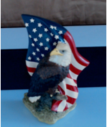Batesville Casket Company Life Symbols Hand Painted Eagle &amp; American Fla... - $20.48 CAD