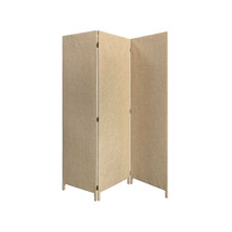 HomeRoots Beige Fabric 3 Panel Soho Screen 47 x 1 x 71 in. - $310.54