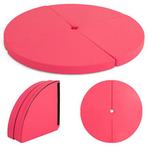 Pole Dance Crash Mat Round Portable Yoga Mat with EPE Foam-Pink - Color: Pink - $242.08 CAD