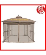 Elegant Tan Mosquito Netting for 10&#39; x 10&#39; Gazebos - Water-Resistant Pol... - $1,651.82 MXN