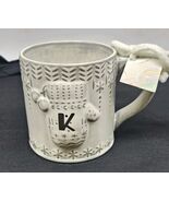 Anthropologie Mitten Mug Initial Letter &quot;K&quot; Holiday Christmas Mug NEW - $21.09 CAD