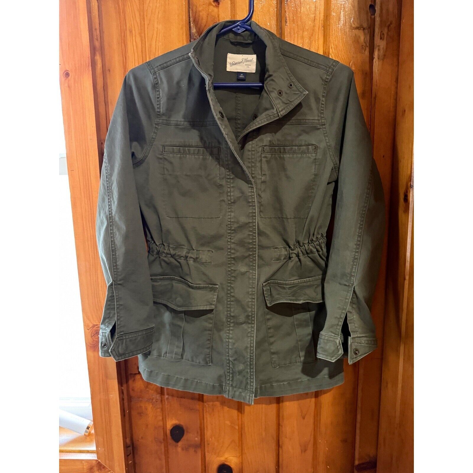 Universal Thread Utility Jacket Military Anorak Drawstring Waist Green s... - $30.00