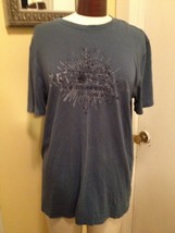 Express Men’s Shirt Blue 100% Cotton T-Shirt Size Large - $12.38
