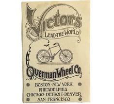 Victors Bicycles 1894 Advertisement Victorian Overman Wheel Co Bike #2 A... - $17.50