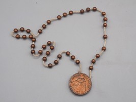 Vintage Religious Medallion Pendant St. Anthony mv - $34.94