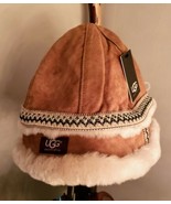 New One Size UGG Australia Tan Leather Bucket Hat 18376 - £67.93 GBP